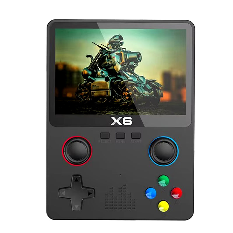 X6 Handheld Game Console - 3.5" IPS Screen, Dual Joystick, 11 GBA Simulators - Perfect Gift for Kids!