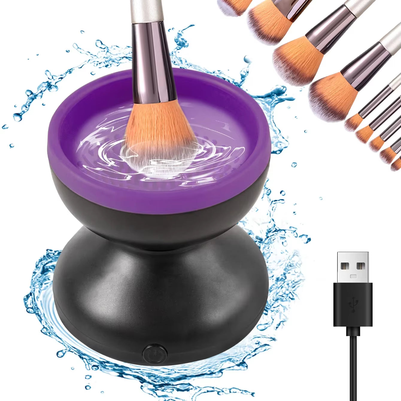 Effortless Clean: Portable USB Electric Makeup Brush Cleaner & Dryer with Silicone Technology