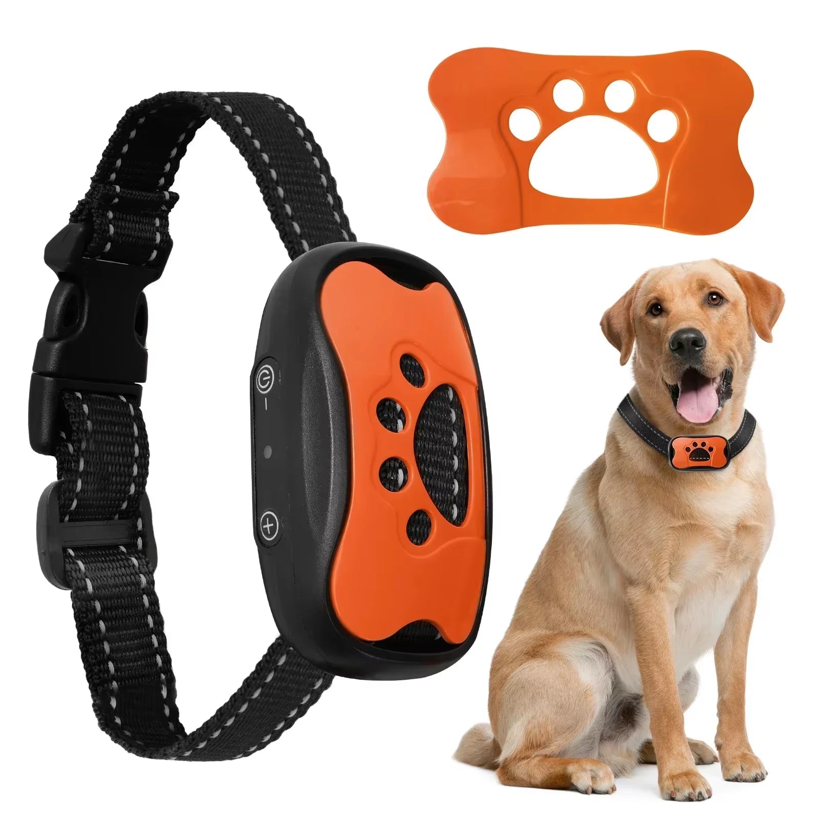 USB Rechargeable Ultrasonic Anti-Barking Training Collar for Dogs with Vibration Feature