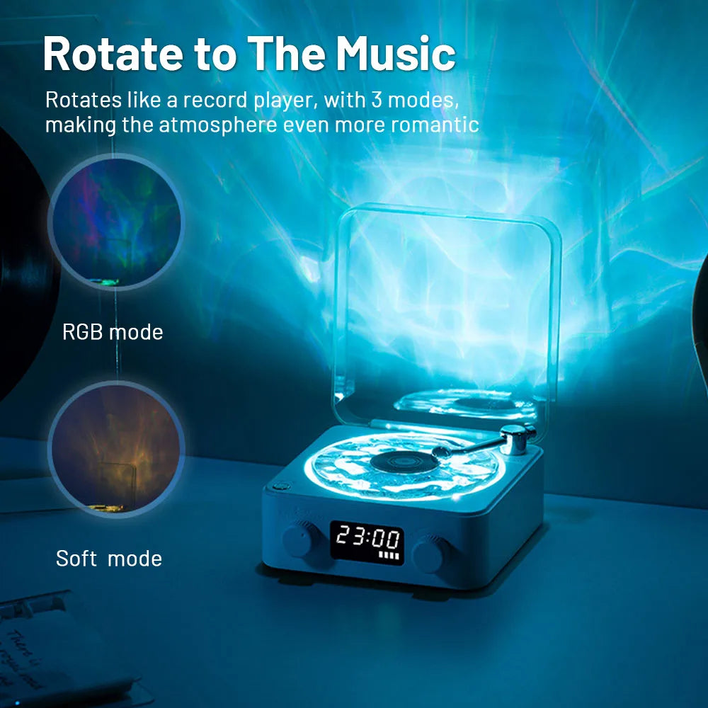 Portable Mini Retro Bluetooth Speaker with RGB Light - Vintage Sleep Aid & Subwoofer, TF Card Support