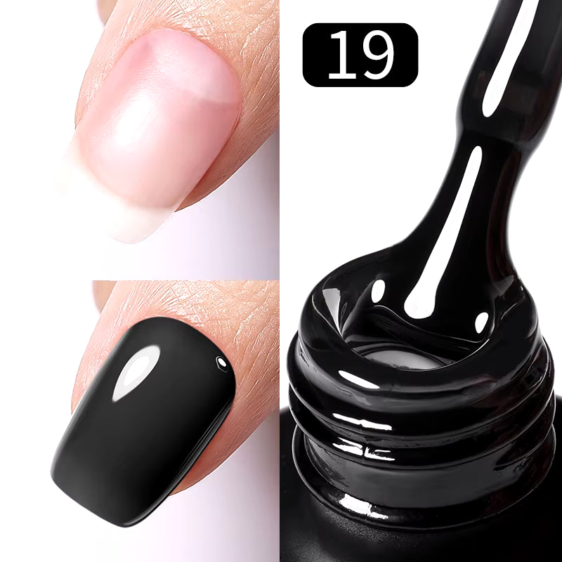 Milky Pink Rubber Base Gel Nail Polish - 15ml Semi-Permanent Glitter Varnish, Soak-Off Self-Leveling UV/LED Gel