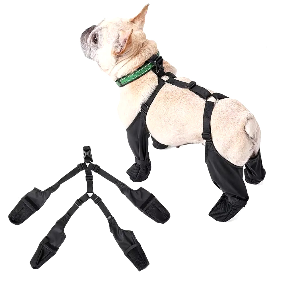 Waterproof Adjustable Non-Slip Dog Boots - Outdoor Protection for Small to Medium Dogs, Perfect for French Bulldogs!