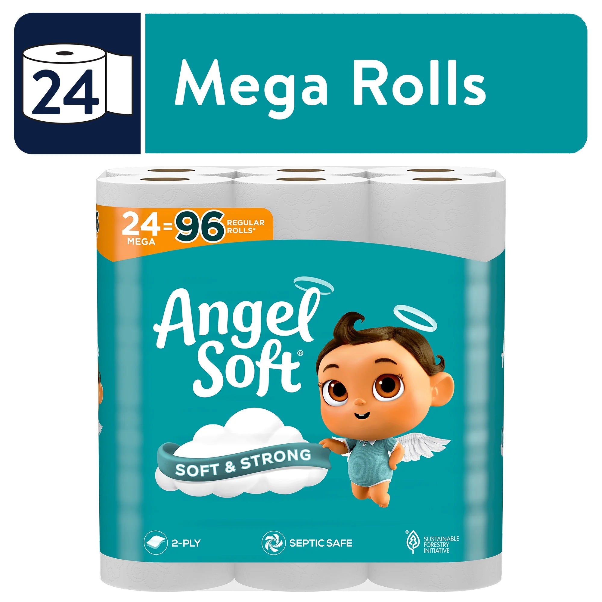 Toilet Paper, 24 Mega Rolls, Soft and Strong Toilet Tissue - CommunityRateLLC