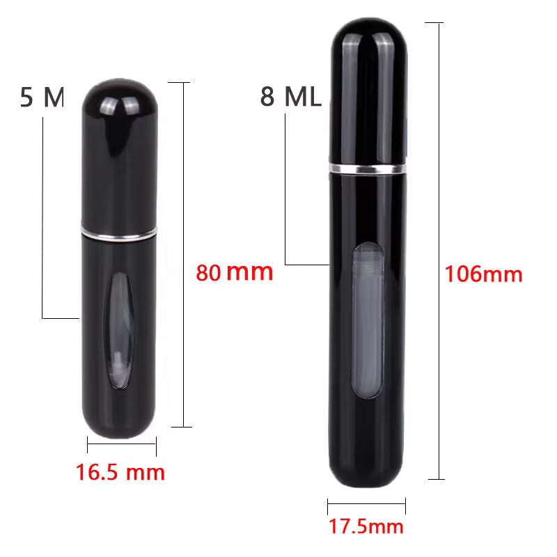 8/5Ml Portable Perfume Atomizer - Mini Aluminum Refillable Spray Bottle for Cosmetics and Travel