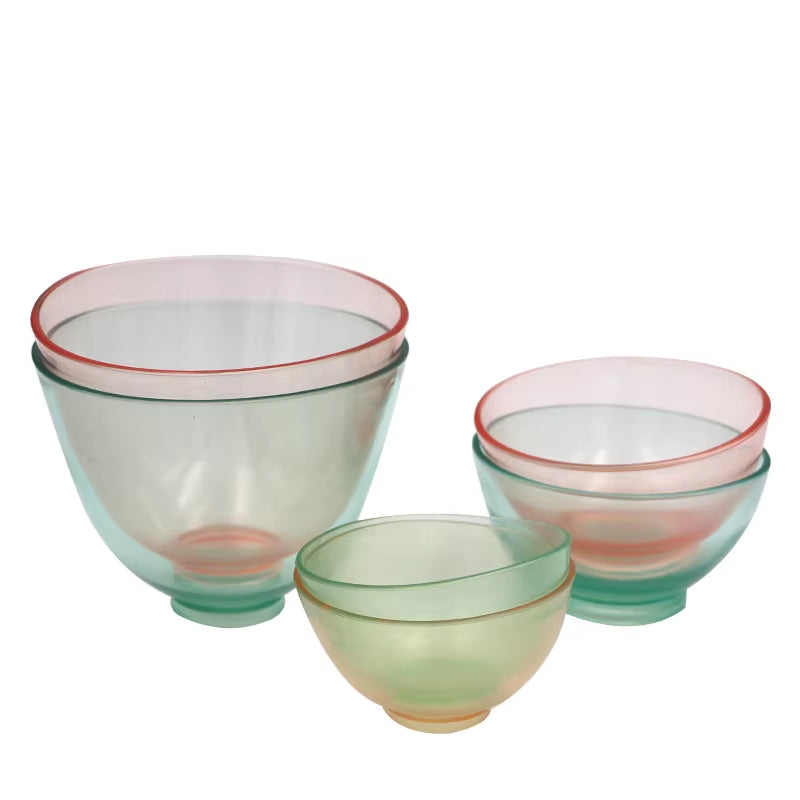 Dental Professional Transparent Flexible Rubber Mixing Bowl - Available in Small, Medium, and Large Sizes for Oral Whitening Procedures