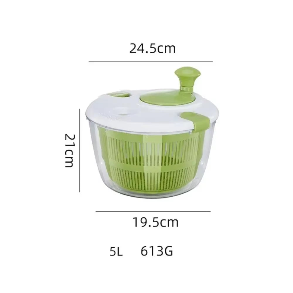 Effortless Salad Spinner & Fruit Dryer - Hand Crank Vegetable Centrifuge for Quick Food Dehydration - Essential Kitchen Accessory