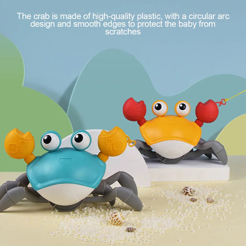 Portable Baby Bath Tub Crab Toy with Clockwork Mechanism for Water Play and Walking Assistance