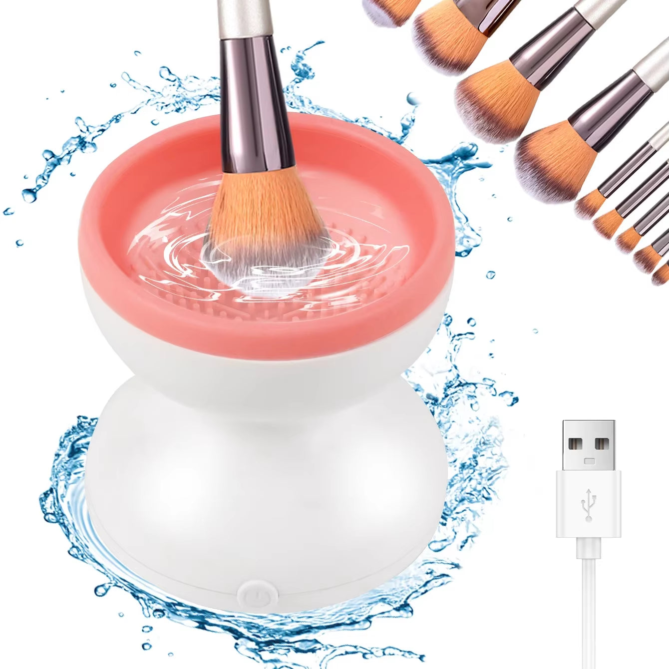 Effortless Clean: Portable USB Electric Makeup Brush Cleaner & Dryer with Silicone Technology