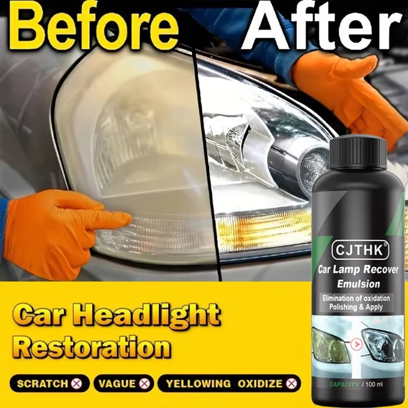 Car Headlight Restoration and Polishing Kit for Scratch Removal and Oxidation Elimination