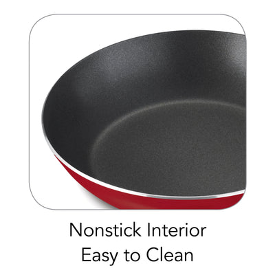9-Piece Non-Stick Cookware Set, Red - CommunityRateLLC