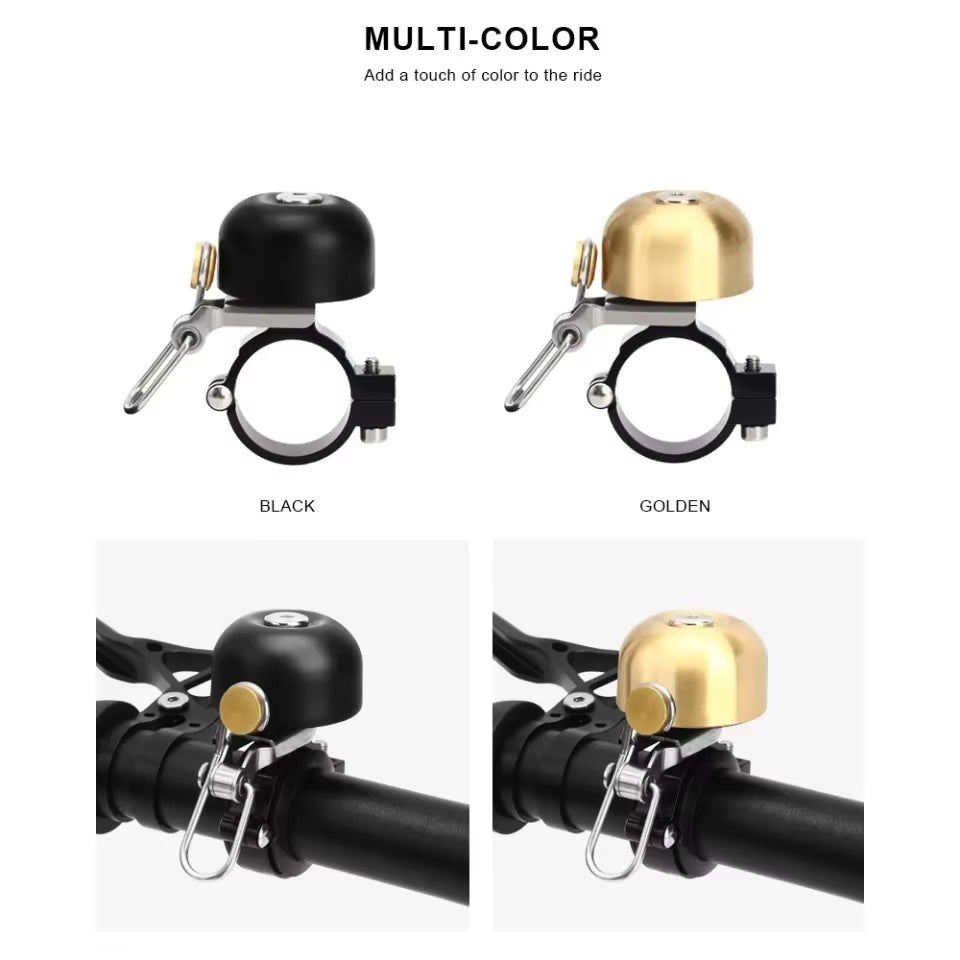 Copper Bicycle Bell with Clear Loud Sound for MTB and Road Cycling Safety