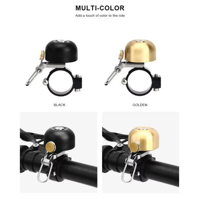 Copper Bicycle Bell with Clear Loud Sound for MTB and Road Cycling Safety