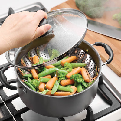 Primaware 18 Piece Non-Stick Cookware Set, Steel Gray - CommunityRateLLC