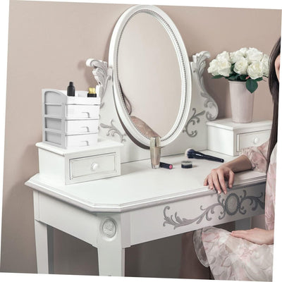 Professional Makeup Storage Case with Drawer, Skincare Organizer and Perfume Holder for Countertop Use