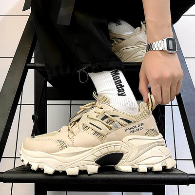 NEW Mens Sneakers Breathable Damping Sports Shoes Couple Casual Shoes Thick Sole Running Walking Shoes Trainers Sport Sneakers