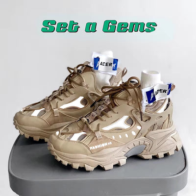 NEW Mens Sneakers Breathable Damping Sports Shoes Couple Casual Shoes Thick Sole Running Walking Shoes Trainers Sport Sneakers