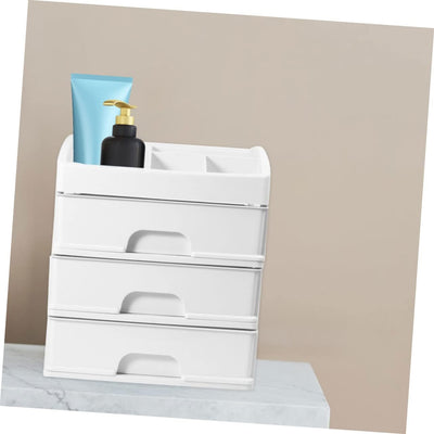 Professional Makeup Storage Case with Drawer, Skincare Organizer and Perfume Holder for Countertop Use