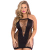 Porno plus Size Women Sexy Clubwear Tank Dresses Sleeveless Fishnet Bodycon Night Hot Transparent Dress Underwear Erotic