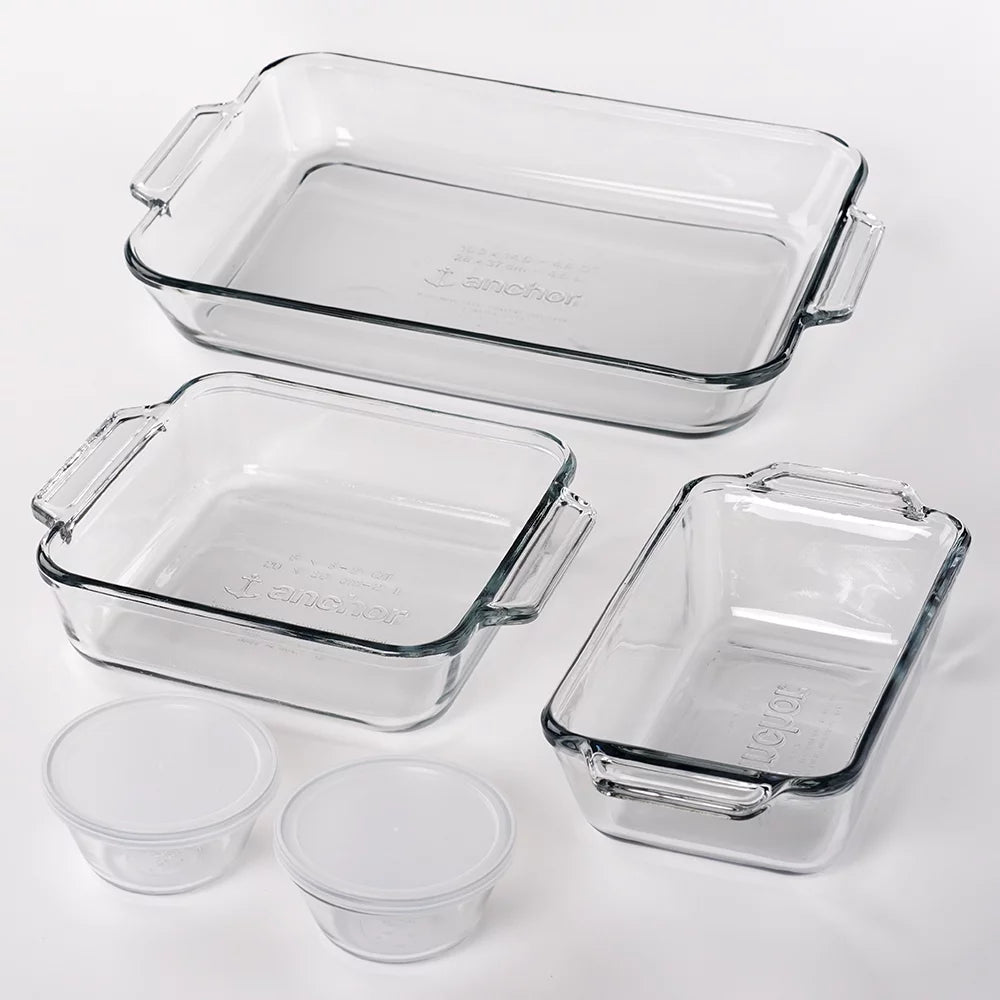 Glass Baking Dish Set, 7 Piece Glass Bakeware Set - CommunityRateLLC