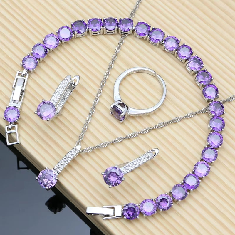 Elegant Silver 925 Jewelry Set with Natural Green Emerald: Earrings, Bracelet, Resizable Ring, and Birthstone Necklace for Fashionable Occasions