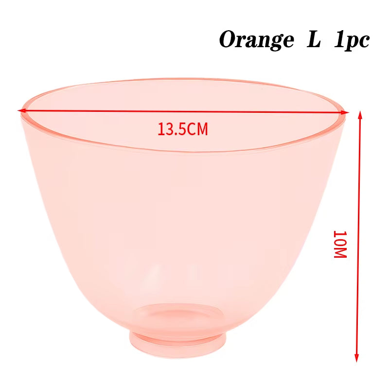 Dental Professional Transparent Flexible Rubber Mixing Bowl - Available in Small, Medium, and Large Sizes for Oral Whitening Procedures
