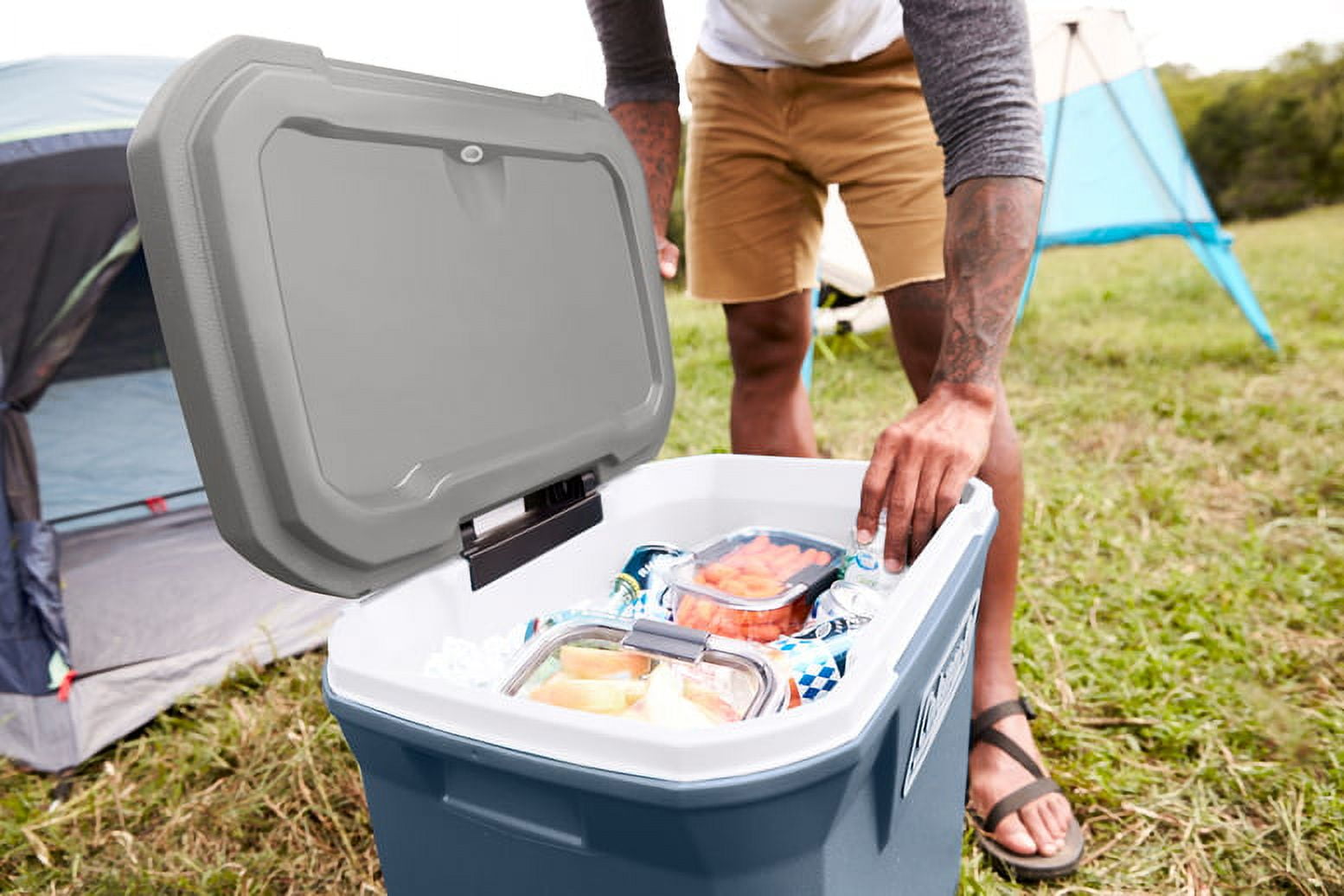 316 Series 60QT Hard Chest Wheeled Cooler, Lakeside Blue - CommunityRateLLC