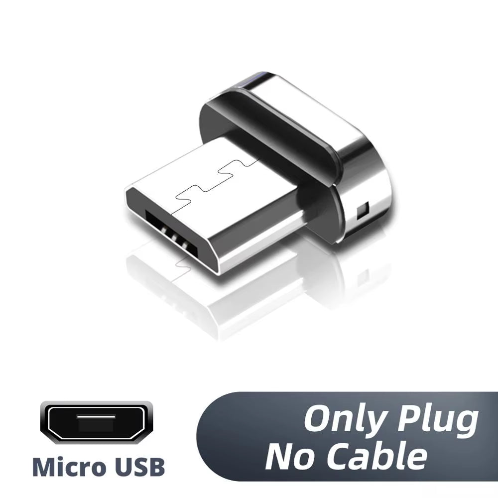 3A USB Magnetic Phone Charger and Data Cable - Fast Charging Type C and Micro USB Magnetic Charging Wire