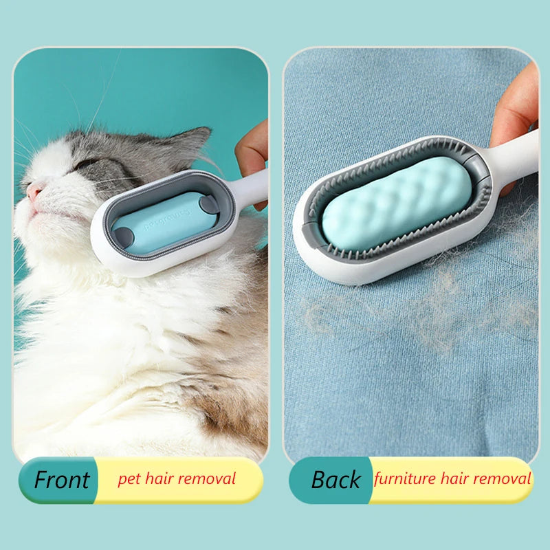 Double-Sided Pet Grooming Brushes for Cats and Dogs with Wipes - Essential Accessories for Pet Care