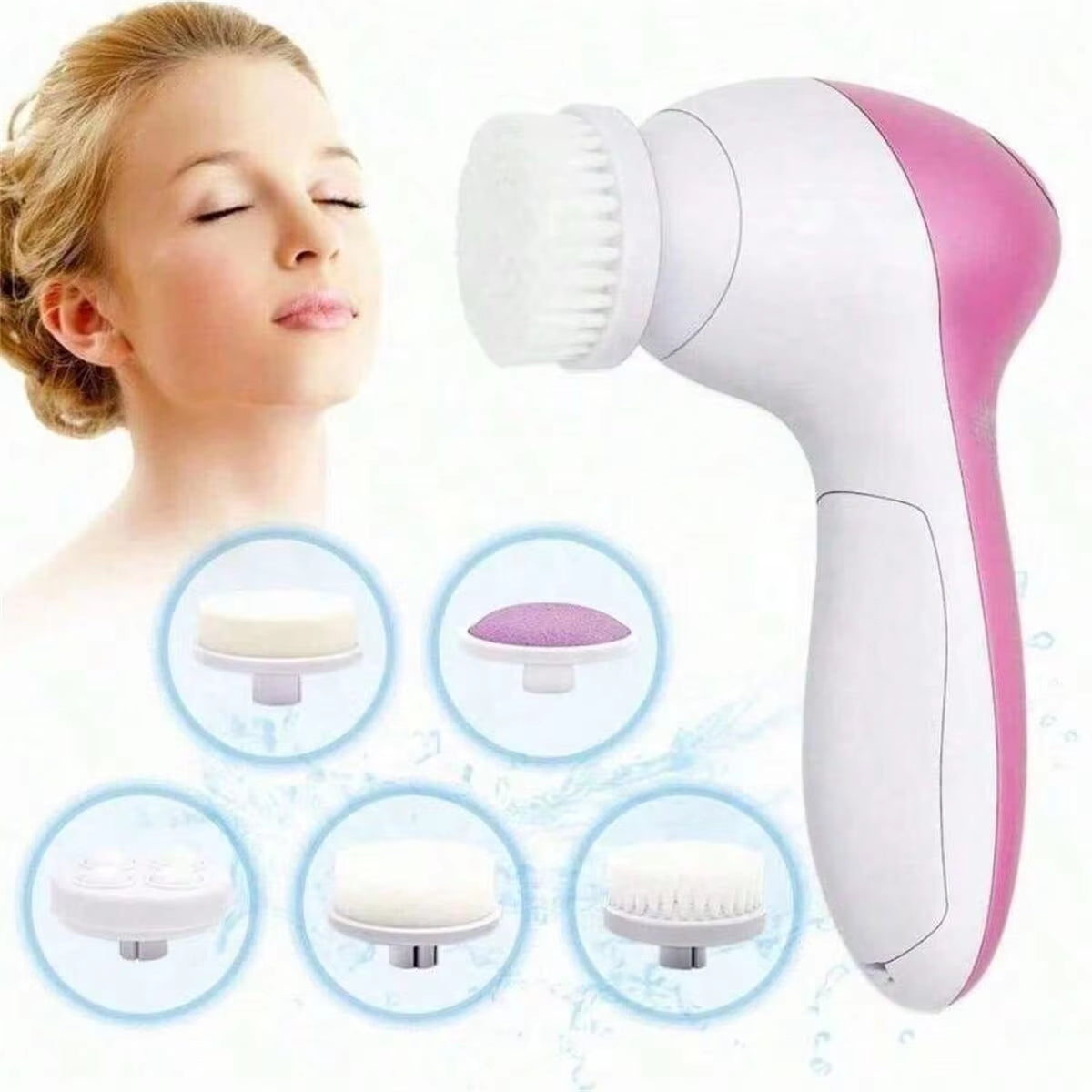 Electric Facial Cleansing Brush with Sonic Vibration and Exfoliation Features for Enhanced Skincare Routine