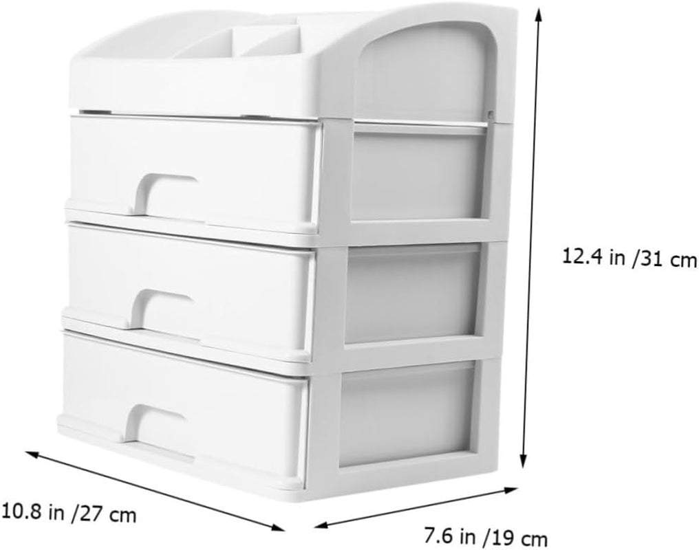 Professional Makeup Storage Case with Drawer, Skincare Organizer and Perfume Holder for Countertop Use