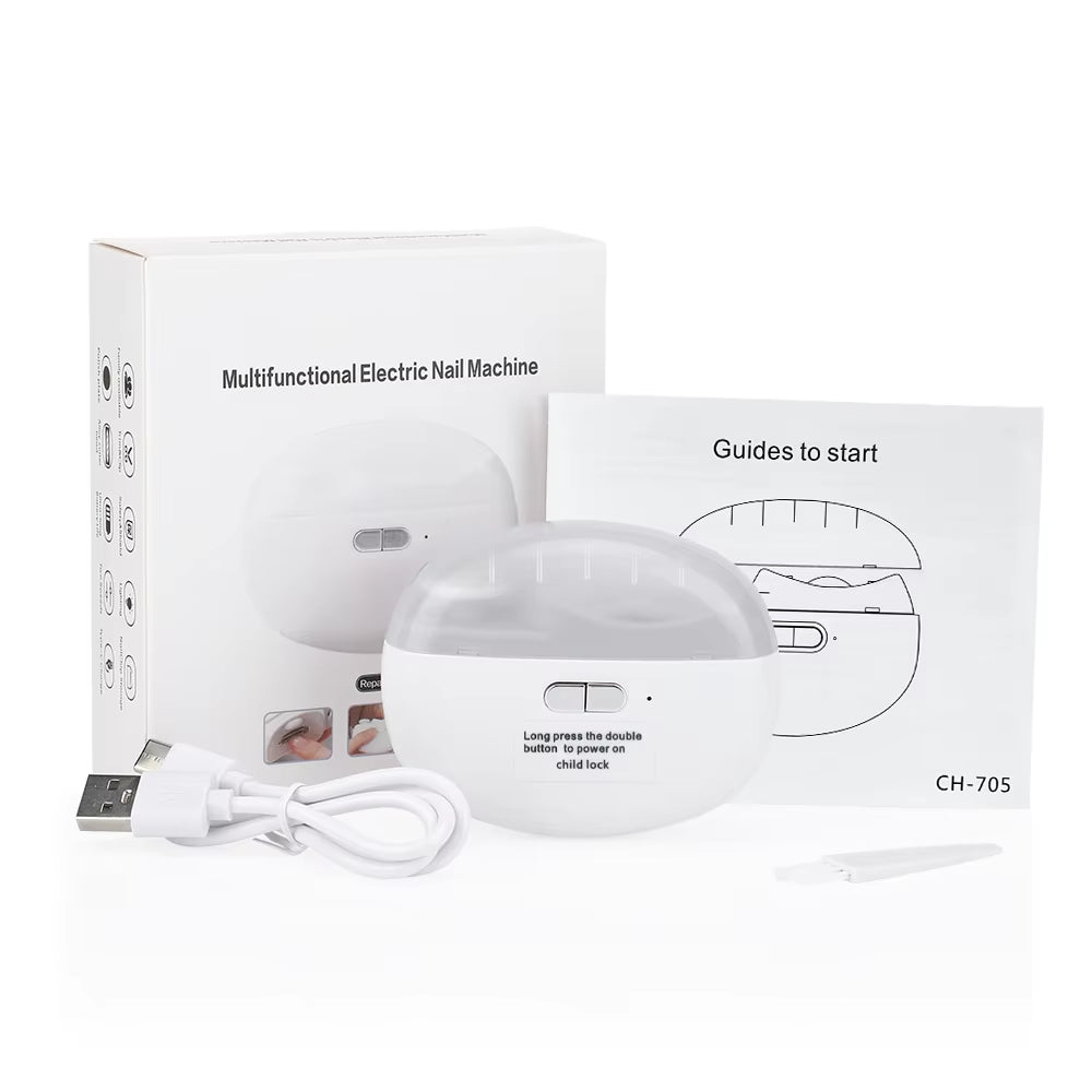 Multifunctional Electric Nail Clipper and Grinder - Portable Automatic Manicure Tool for Grinding and Polishing