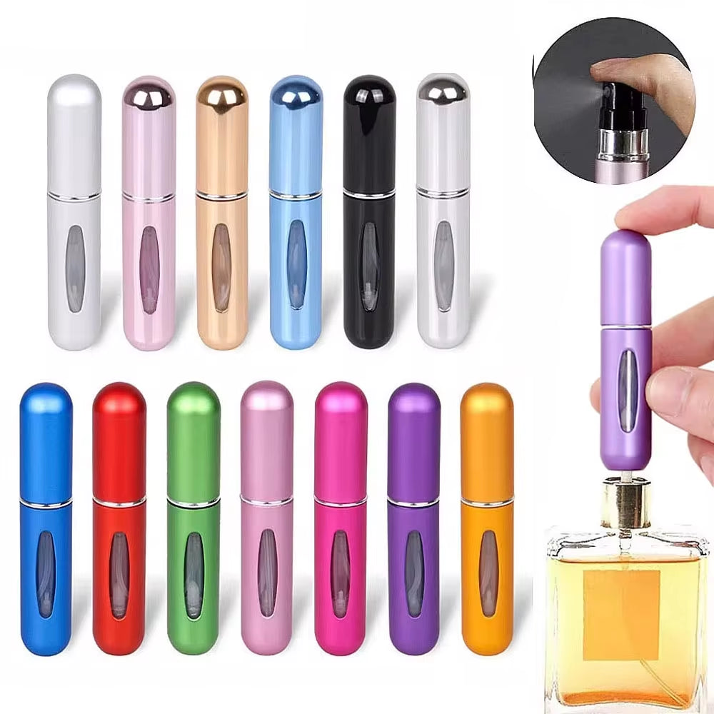 8/5Ml Portable Perfume Atomizer - Mini Aluminum Refillable Spray Bottle for Cosmetics and Travel