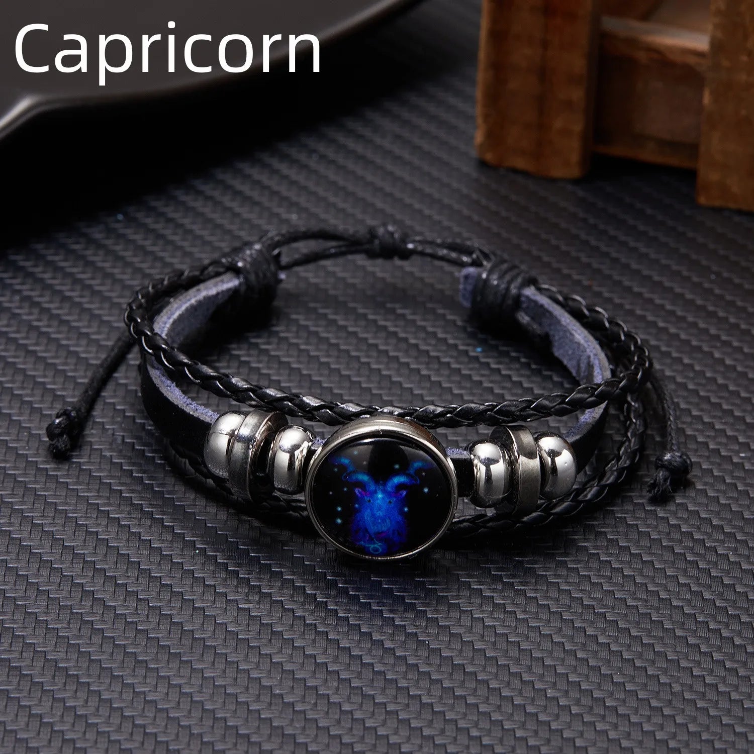 Luminous Zodiac Sign Charm Bracelets for Men and Women - Vintage Multilayer Leather Wrap Bangle, Ideal Birthday Gift