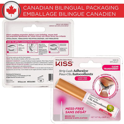 Clear Gel Eyelash Adhesive for 24-Hour Long-Lasting Hold with Strip Lashes and Lash Clusters
