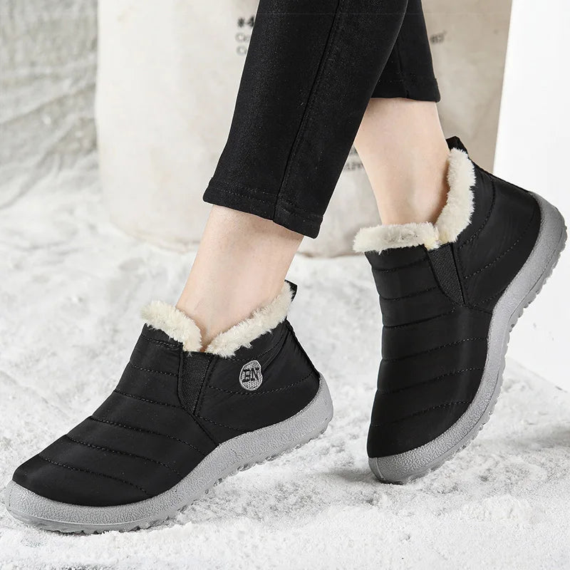 Women's Waterproof Winter Boots with Warm Fur Lining - Ankle Snow Footwear for 2023