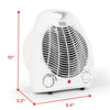 1500W Portable Indoor Personal Desktop Heater - White