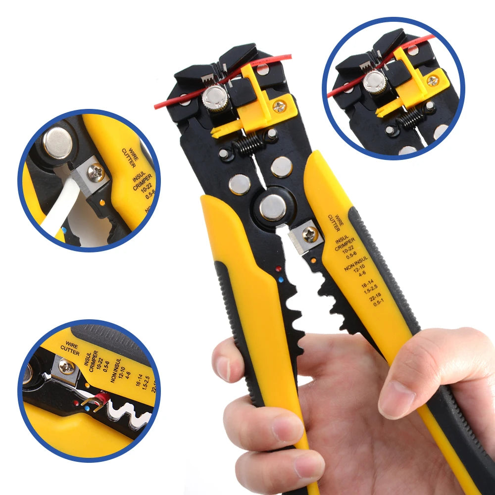 Adjustable Automatic Wire Stripper and Crimping Pliers - Multifunctional Terminal Hand Tool