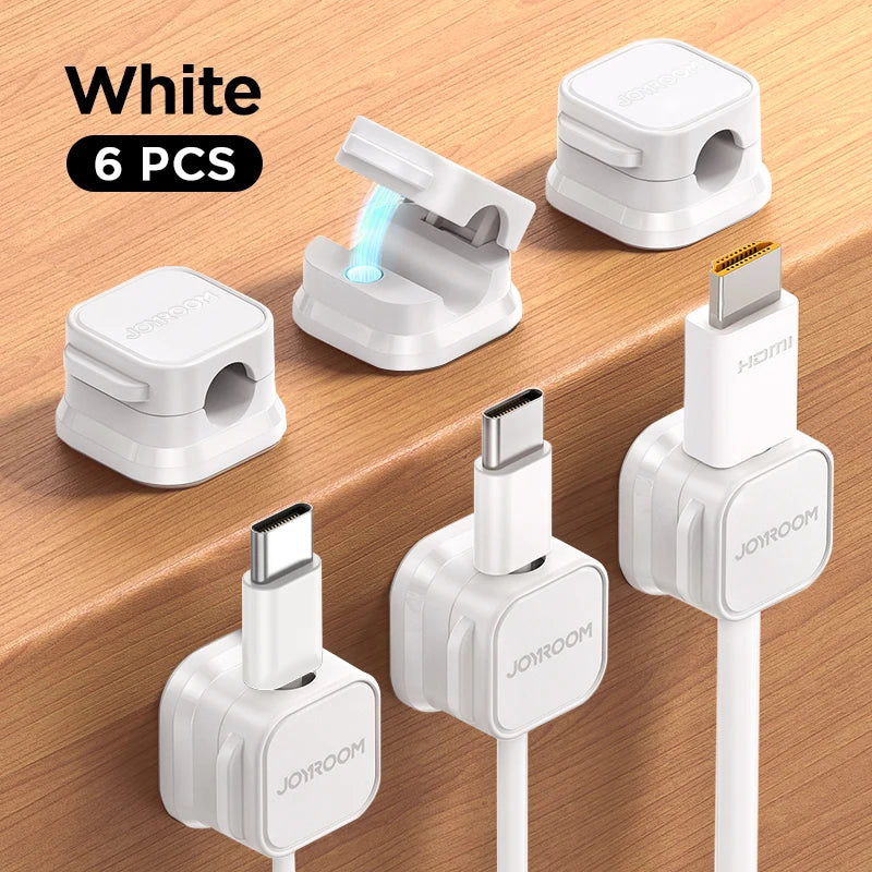 Magnetic Cable Clips - Adjustable Cord Management System for Under Desk Organization