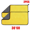 Microfiber Cleaning Towels - Thick, Soft Drying Cloths for Car Body Washing - Double Layer Cleaning Rags - Available in 1, 2, or 6 Packs - Essential Car Accessories