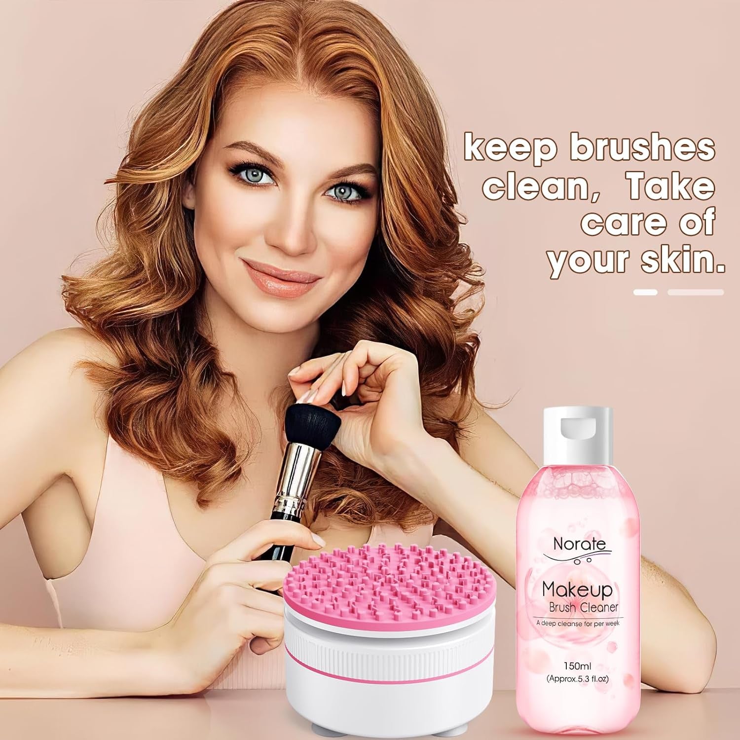 Makeup Brush Cleaner, Make up Brush Cleansers Solution, Makeup Cleaner for Makeup Brushes, Beauty Sponge, Powder Puff, Deep Clean Brush Shampoo, Gentle Formula & Cruelty Free 5.3 FL.OZ