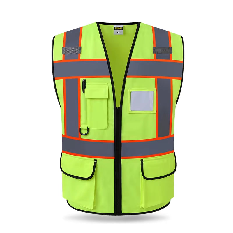 High Visibility Reflective Safety Vest for Outdoor Activities, Motorcycling, and Cycling