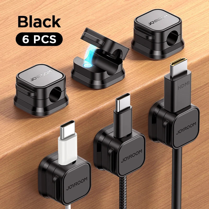 Magnetic Cable Clips - Adjustable Cord Management System for Under Desk Organization