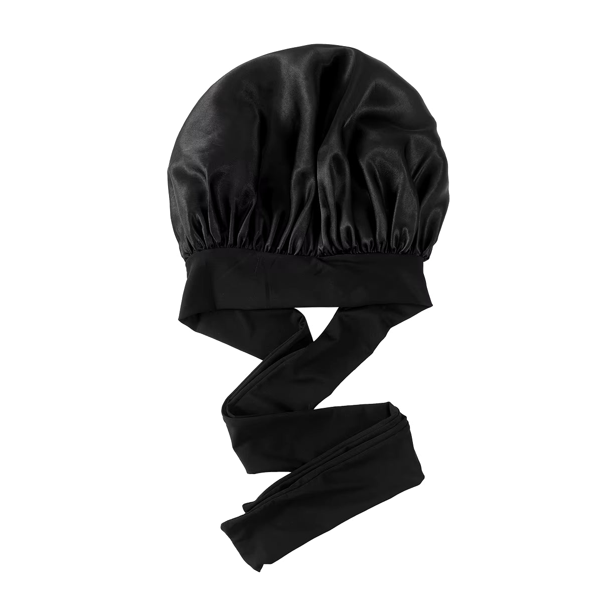 Double Layer Satin Bonnet with Adjustable Wide Stretch Ties for Long Hair Care - Women's Night Sleep Hat and Shower Cap