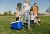 38 QT. Hard-Sided Ice Chest Cooler with Wheels, Blue - CommunityRateLLC