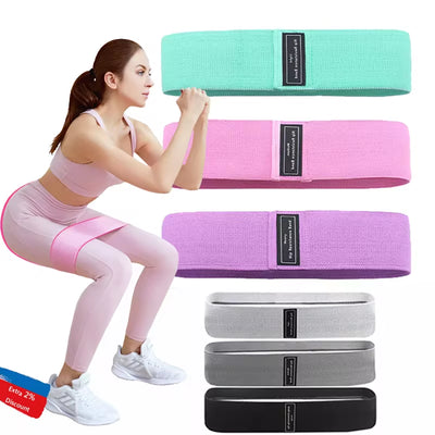 Fitness Resistance Band for Buttocks Expansion - Elastic Cloth Rubber Band for Home Exercise and Sports Equipment