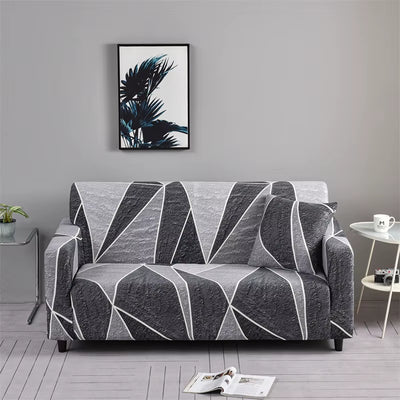 Flower Printed Elastic Sofa Cover - Antidirt Spandex Furniture Protector for Bedroom, Office, and Living Room Decor