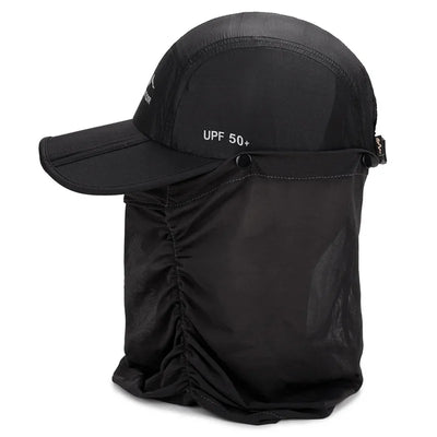 Foldable UV Protection Baseball Caps for Men and Women - Summer Sun Hats with Face and Neck Cover for Outdoor Activities and Fishing