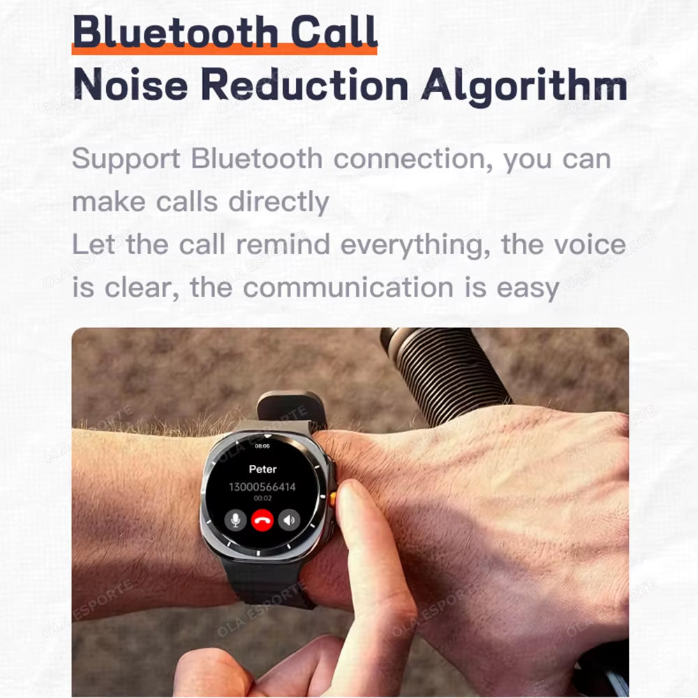 Galaxy Watch 7 Ultra Smart Bracelet for Men - GPS Tracker, NFC, HD Touch Screen, Bluetooth Calling, Health Monitoring Smartwatch for Samsung