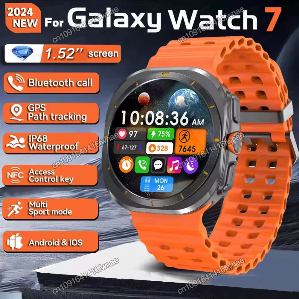 Galaxy Watch 7 Ultra Smart Bracelet for Men - GPS Tracker, NFC, HD Touch Screen, Bluetooth Calling, Health Monitoring Smartwatch for Samsung