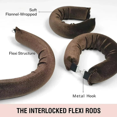 Heatless Hair Curler - Soft Curling Rod Headband for Effortless Styling with Flexi Rods and Hook